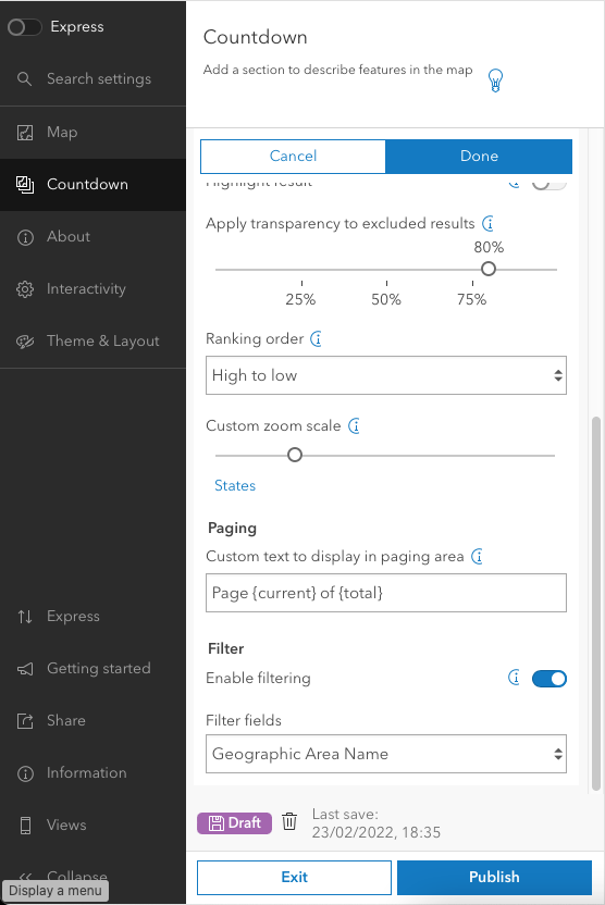 Tutorial – How to create a top 10 countdown in ArcGIS Online