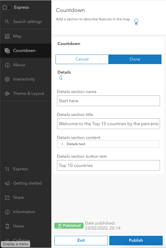 Tutorial – How to create a top 10 countdown in ArcGIS Online