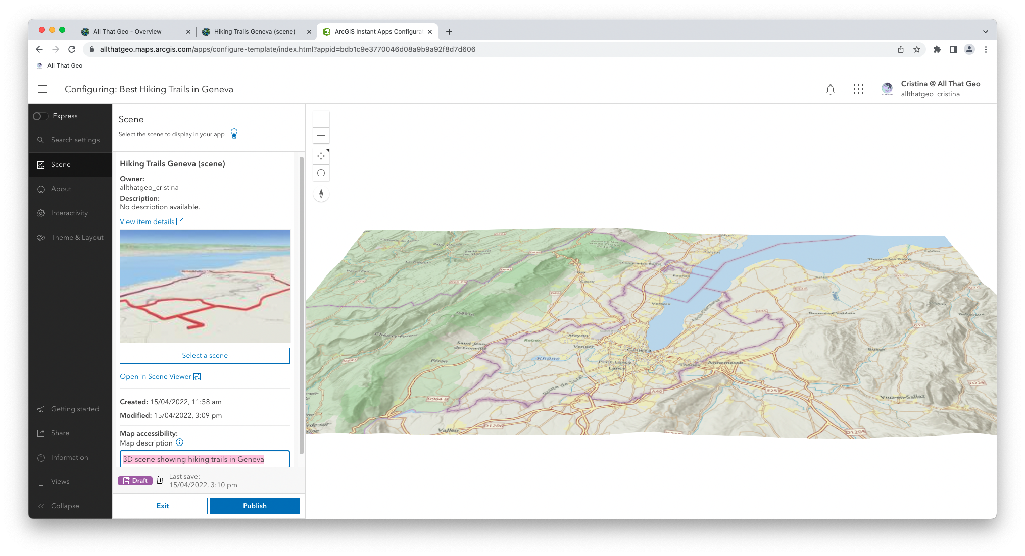 Tutorial – How to build a 3D hiking app